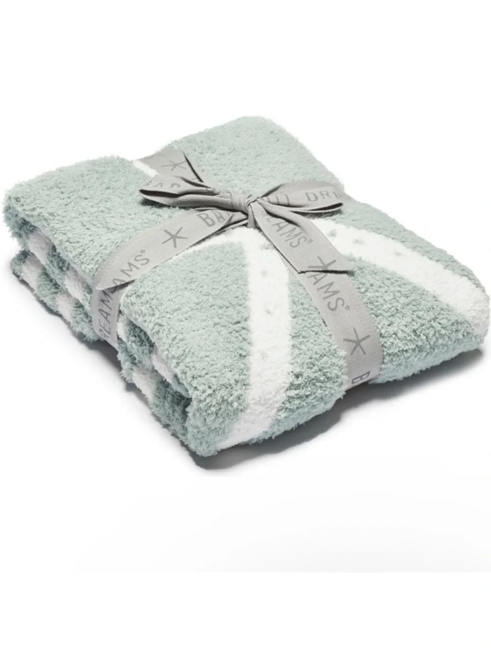 Barefoot Dreams CozyChic Coastal Starfish Baby Blanket Sunrise Seafoam Green